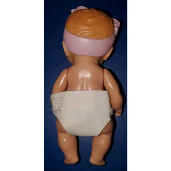 4 Inch Zapf Creations Baby Surprise Pink Bow Blue Eyes Diaper Collectible - Picture 4 of 10